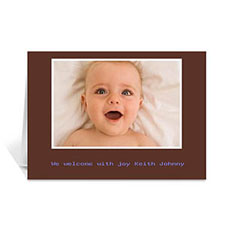 Cartes photo bébé personnalisées chocolat