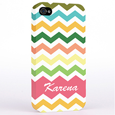 Personalized Colorful Chevron Hard Case Cover