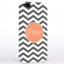 Personalized Black Chevron iPhone Case