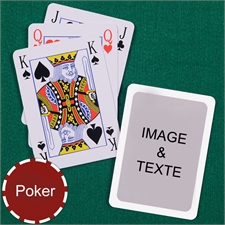 Cartes à jouer poker style Bridge bordure blanche 