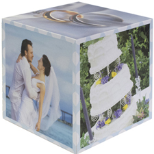 Cube photo anniversaire de mariage, 5 panneaux