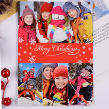 Carte d'invitation de Noël personnalisée rouge 4 collage