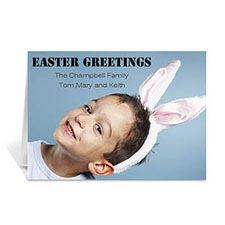 Cartes de voeux photo de Pâques personnalisées, pliées 12,7 x 17,78 cm