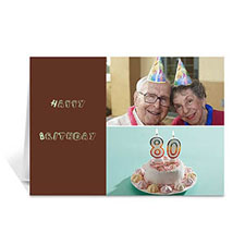 Cartes de voeux d'anniversaire personnalisées élégantes collage chocolat