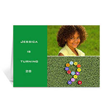 Cartes de voeux d'anniversaire personnalisées élégantes collage vert