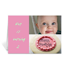 Cartes de voeux d'anniversaire personnalisées élégantes collage rose