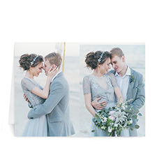 Carte de mariage collage deux photos classique personnalisée
