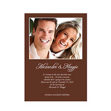 Annonce de mariage chocolat personnalisée, carte papeterie 12,7 x 17,78 cm
