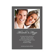 Annonce de mariage grise personnalisée, carte papeterie 12,7 x 17,78 cm