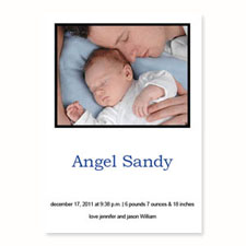 Annonce de naissance personnalisées blanches, carte papeterie 12,7 x 17,78 cm