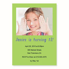 Invitations d'anniversaire personnalisées citron vert, carte papepterie 12,7 x 17,78 cm