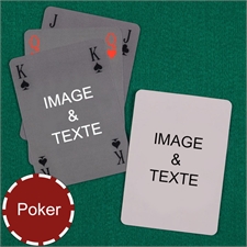 Cartes à jouer poker simples style Bridge recto-verso personnalisés 