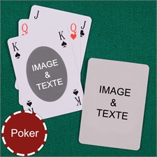 Cartes à jouer poker ovales style Bridge recto-verso personnalisés