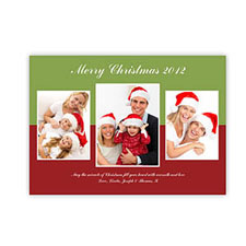Cartes d'invitation de fête de Noël personnalisées joyeux moderne collage vert