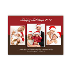 Cartes d'invitation de fête de Noël personnalisées joyeux moderne collage rouge