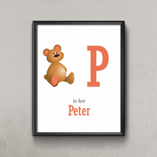 Affiche imprimée pour enfants personnalisée ours