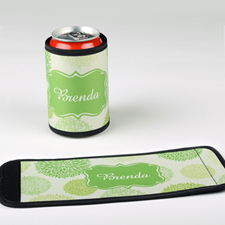 Enveloppe de cannette et de bouteille personnalisée floral vert
