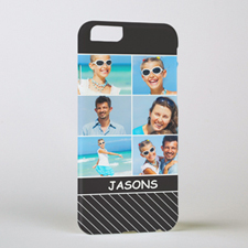 Black Stripe Personalized Photo iPhone 6 Case