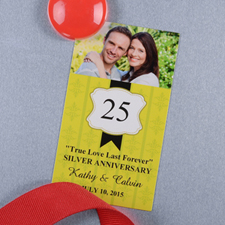 Aimant photo personnalisé plaque d'anniversaire de mariage lime