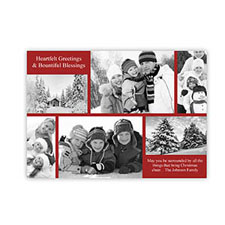 Cartes d'invitation de fête collage bénédiction de Noël personnalisées  