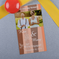 Créez et imprimez aimant réservez la date personnalisé rayure orange 5,08 x 8,89 cm taille de carte