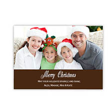 Cartes d'invitation de fêtes personnalisées chocolat Joyeux Noël