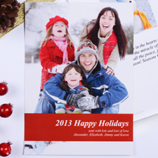 Cartes d'invitation de fêtes rouges personnalisées joyeux Noël