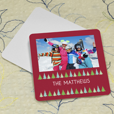 Dessous de verre photo carré en carton personnalisé sapin de Noël