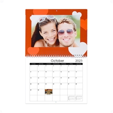 Petit calendrier mural personnalisé 21,59 x 27,94 cm saison