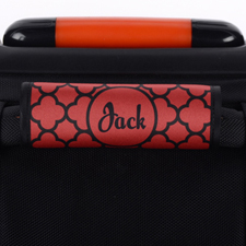 Enveloppe de poignée de valise personnalisée trèfle rouge