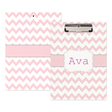 Porte-bloc personnalisé chevron rose