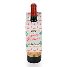 Étiquette de vin personnalisée tourbillon joyeux Noël, ensemble de 6
