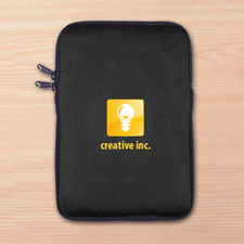 Housse iPad Mini logo imprimé en couleur personnalisé, noir