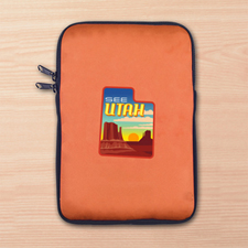 Housse iPad Mini logo imprimé en couleur personnalisé, orange