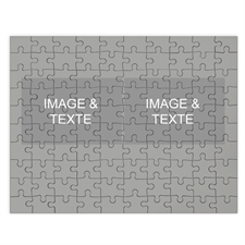 Puzzle collage deux photos, gris argenté