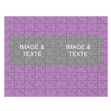Puzzle collage deux photos, violet clair