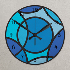Horloge murale impression continue personnalisée larges chiffres 