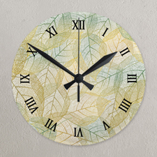 Large horloge acrylique ronde 27,3 cm cadran romain impression continue