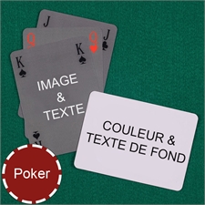 Format poker style Bridge simple message personnalisé recto-verso personnalisés verso paysage