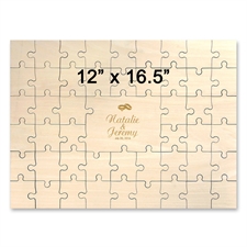 Livre d'or puzzle en bois gravé 30,48 x 41,91 cm (49 pièces)