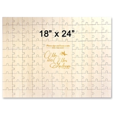 Puzzle en bois livre d'or gravé 45,72 x 60,96 cm (99 pièces)