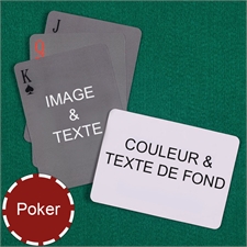 Mes propres cartes à jouer poker simples paysage recto-verso message personnalisés