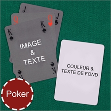 Mes propres cartes à jouer poker sytle Bridge recto-verso message personnalisés