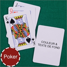 Mes propres cartes à jouer poker index standard couleur & texte de fond