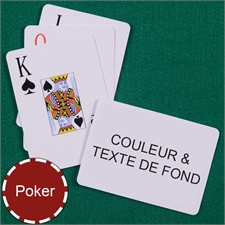 Mes propres cartes à jouer poker index jumbo paysage couleur de fond & texte
