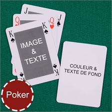 Mes propres cartes à jouer poker style Bridge classique recto-verso message personnalisés