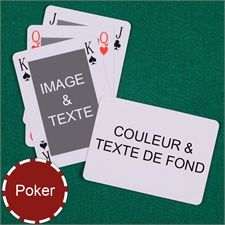 Mes propres cartes à jouer format poker classique style Bridge message personnalisé recto-verso personnalisés paysage verso