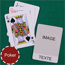 Cartes à jouer poker classique personnalisées transparent index standard