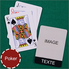 Cartes à jouer poker personnalisées noir index standard