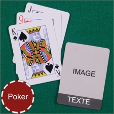 Cartes à jouer format poker personnalisés cool gris index standard 